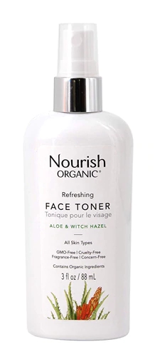 Tônico Facial Refrescante Nourish Organic Aloe e Hamamélis 90ml - Hidratação e Revitalização Natural