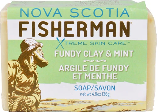 Sabonete em Barra Nova Scotia Fisherman Argila da Baía de Fundy e Menta - 136g