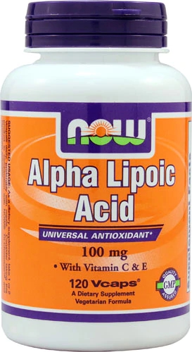NOW Alpha Lipoic Acid 100mg - 120 Cápsulas Vegetais
