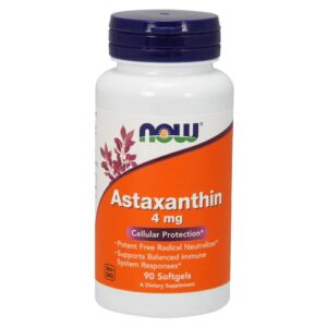 NOW Astaxantina 4 mg - 90 Softgels - Poder Antioxidante Natural