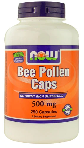 NOW Foods Bee Pollen Caps - 500mg - 250 Cápsulas: Vitalidade Natural