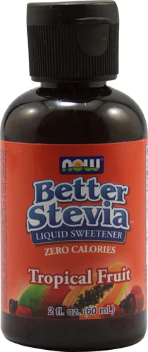 Adoçante Líquido NOW BetterStevia Sabor Frutas Tropicais 59ml - Zero Açúcar e Calorias