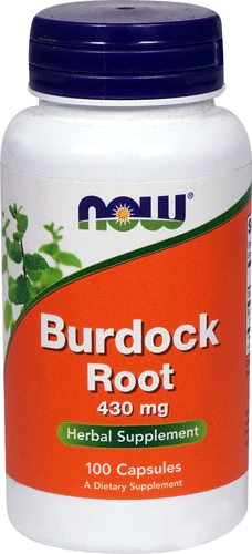 Raiz de Bardana NOW Foods 430mg - 100 Cápsulas - Suplemento Natural