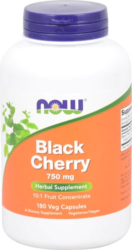 NOW Cherry Concentrate Extrato de Cereja 750mg - 180 Cápsulas Veganas