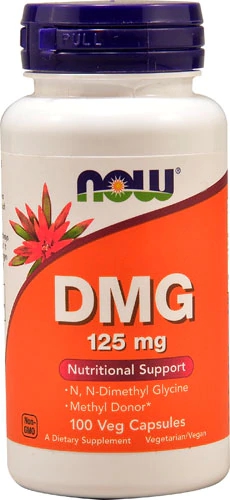NOW DMG 125 mg - 100 Cápsulas Vegetais - Sua Dose Diária de Bem-Estar