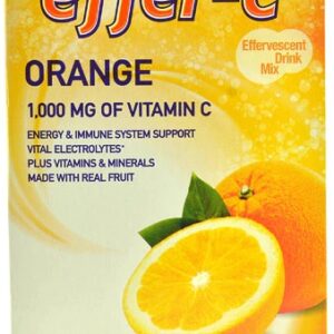 NOW Effer-C™ Bebida Efervescente Laranja 1000mg - 30 Sachês