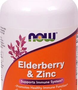 NOW Elderberry & Zinc - 90 Pastilhas para Imunidade e Bem-Estar