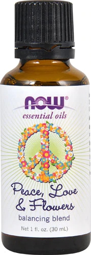 Óleo Essencial NOW Solutions Peace Love & Flowers Blend 30ml - Aromaterapia e Bem-Estar