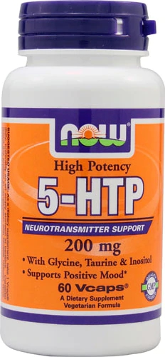NOW 5-HTP 200mg - 60 Cápsulas Vegetais: Humor, Bem-Estar e Sono Reparador