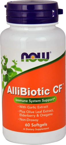 NOW Foods AlliBiotic CF™ - Suporte Imunológico com Ervas - 60 Cápsulas Softgel