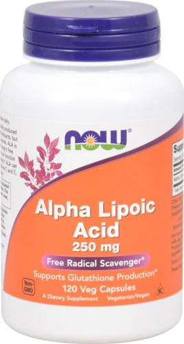 NOW Foods Ácido Alfa-Lipóico 250 mg - 120 Cápsulas Vegetarianas