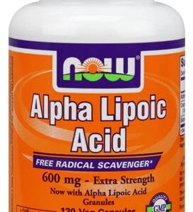 NOW Foods Ácido Alfa-Lipóico Extra Forte 600mg - 120 Cápsulas Vegetais