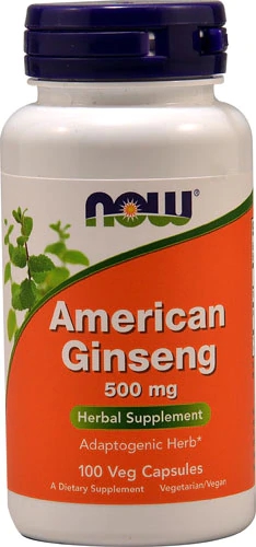 NOW Foods American Ginseng - 500 mg - 100 Cápsulas: Energia e Bem-Estar Natural