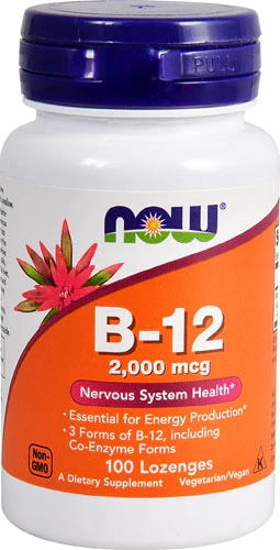 NOW Foods B-12 -- 2000 mcg - 100 Lozenges