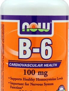 Vitamina B6 NOW Foods 100mg - 100 Cápsulas: Energia e Bem-Estar Essenciais