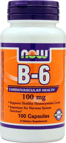 Vitamina B6 NOW Foods 100mg - 100 Cápsulas: Energia e Bem-Estar Essenciais