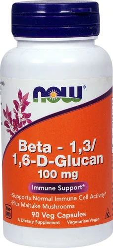 NOW Foods Beta Glucan 100mg 90 VegCaps - Imunidade e Bem-Estar