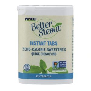 Adoçante Natural NOW Foods BetterStevia™ Instant Tabs - 175 Tablets - Zero Calorias