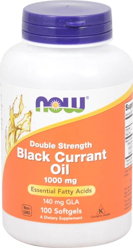 NOW Foods Óleo de Groselha Negra 1000mg - 100 Cápsulas Softgel