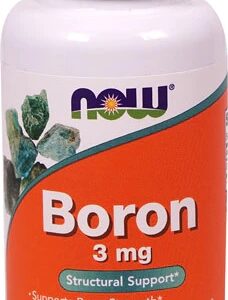 NOW Foods Boron - 3 mg - 100 Cápsulas: Mineral Essencial para Saúde Óssea e Bem-Estar