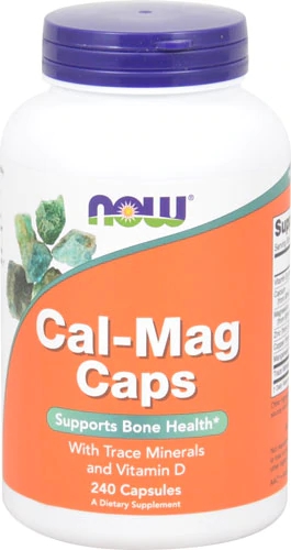 NOW Foods Cal-Mag Caps - 240 Cápsulas: Suporte Essencial para Ossos e Bem-Estar