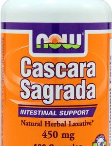 NOW Foods Cascara Sagrada 450 mg - 100 Cápsulas Naturais para Bem-Estar