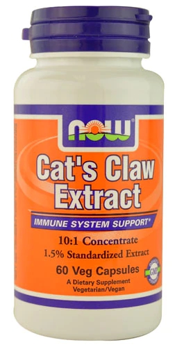 Extrato de Unha de Gato NOW Foods - 60 Cápsulas Vegetarianas - Suporte Imunológico Natural