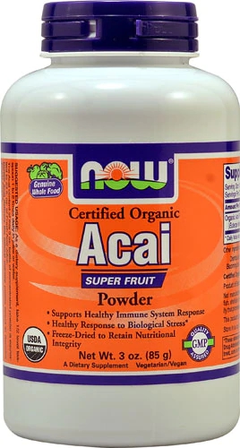 NOW Foods Certified Organic Acai Powder -- 3 oz