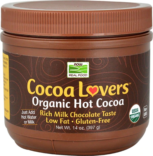 NOW Foods Chocolate Quente Orgânico Cocoa Lovers™ - 400g