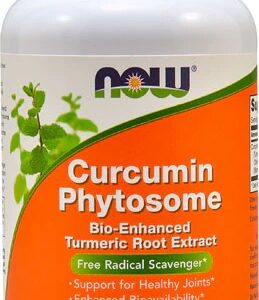 NOW Foods Curcumin Phytosome 60 Cápsulas Vegetarianas - Potência e Absorção Máxima