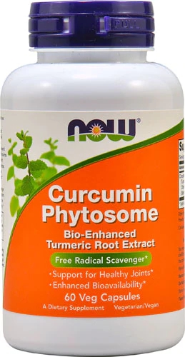 NOW Foods Curcumin Phytosome 60 Cápsulas Vegetarianas - Potência e Absorção Máxima