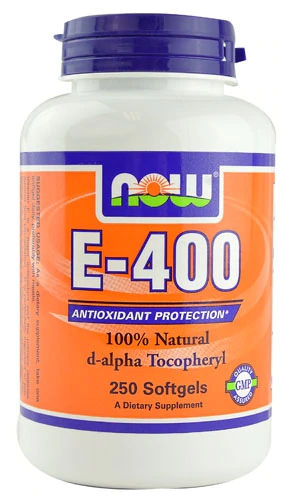 Vitamina E NOW Foods E-400 250 Cápsulas Softgel - Antioxidante Potente para Saúde e Bem-Estar