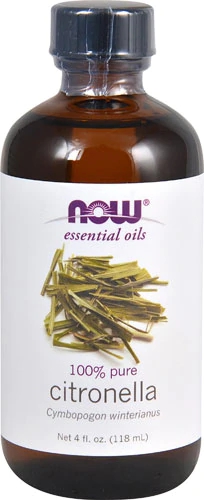 Óleo Essencial de Citronela NOW Foods - 118ml (4 fl oz) - Repelente Natural e Aromaterapia