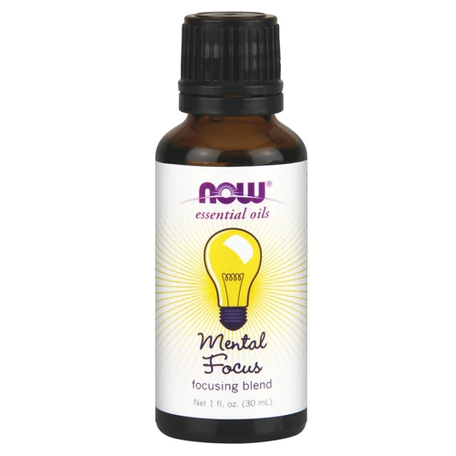 Óleo Essencial NOW Foods Mental Focus 30ml para Clareza Mental e Concentração