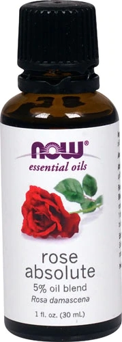 Óleo Essencial Absoluto de Rosa NOW Foods - 30ml - Aroma e Bem-Estar Natural