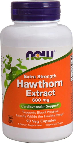 NOW Foods Extrato de Espinheiro-Coração Extra Força 600mg - 90 Cápsulas Vegetais