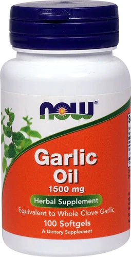 NOW Foods Óleo de Alho 1500mg - 100 Cápsulas Softgel - Saúde Cardiovascular