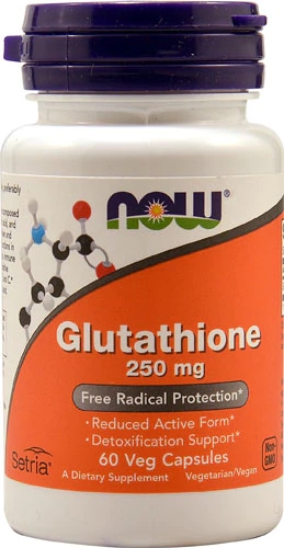 NOW Glutathione - 250mg - 60 Cápsulas Vegetais | Antioxidante Poderoso