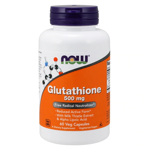 NOW Foods Glutationa Reduzida 500mg - 60 Cápsulas Vegetais
