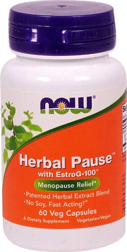 NOW Foods Herbal Pause™ com EstroG-100® - 60 Cápsulas Vegetais