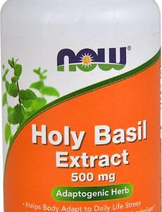 NOW Foods Extrato de Manjericão Sagrado Holy Basil 500mg - 90 Cápsulas Vegetais