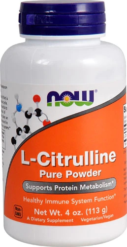NOW Foods L-Citrulinina Pura em Pó - 113g (4 oz) - Suplemento para Performance