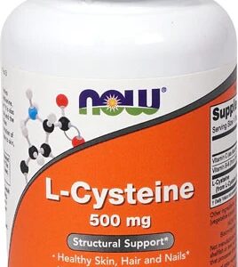 NOW Foods L-Cisteína 500mg - 100 Comprimidos - Suporte Antioxidante e Detox