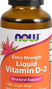 Vitamina D3 Líquida NOW Foods Extra Strength 1000 UI - 29.57ml