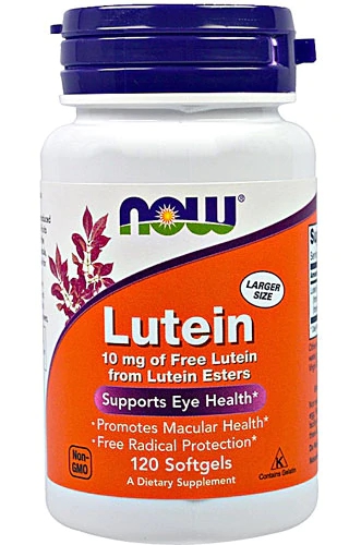 NOW Foods Luteína 10mg - 120 Cápsulas Softgel - Suporte à Saúde Ocular