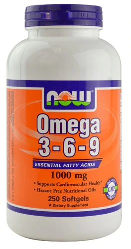 NOW Foods Ômega 3-6-9 - 1000 mg - 250 Cápsulas Gelatinosas