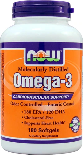NOW Foods Ômega 3 - 180 Cápsulas Softgel - Saúde Cardiovascular e Cerebral