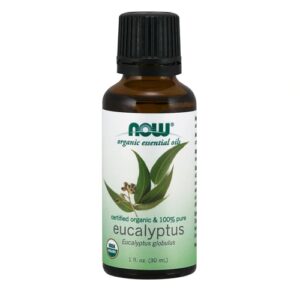 Óleo Essencial de Eucalipto NOW Foods Orgânico Puro 30ml - Bem-Estar Respiratório e Aromaterapia