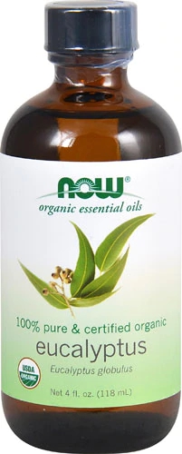 Óleo Essencial de Eucalipto NOW Foods Orgânico 118ml - Bem-Estar Respiratório e Purificação