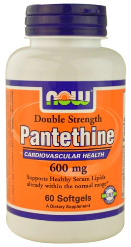 NOW Foods Pantethine Double Strength -- 600 mg - 60 Softgels